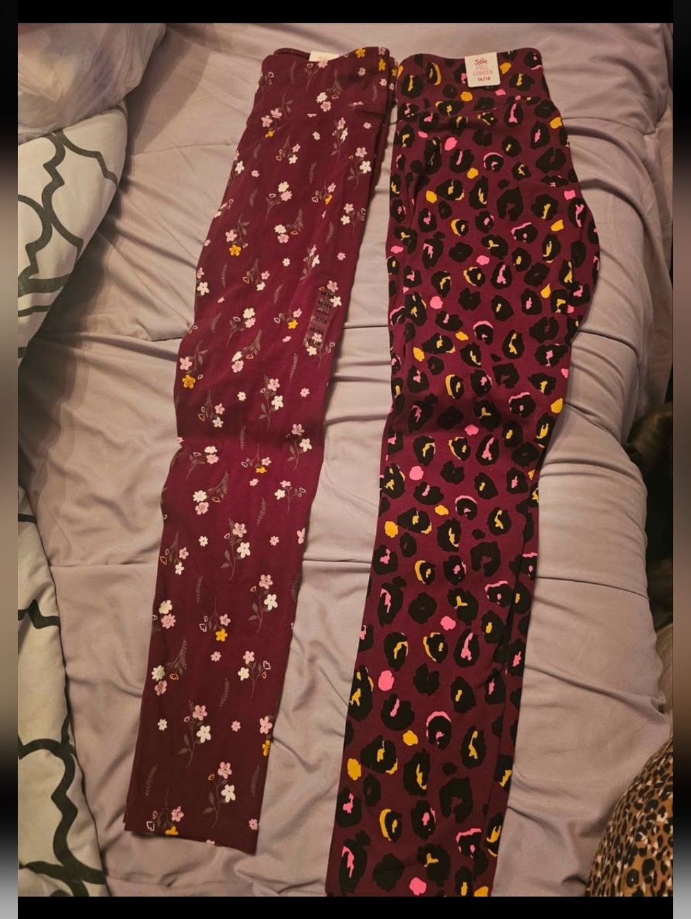 New juniors size 16/18 Justice leggings 2 total